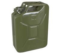 Sealey Jerry Can JC20G - 20L Metal Petrol/Diesel Container - Green