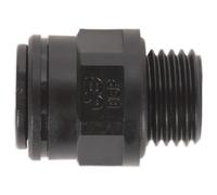 Sealey 8mm Pipe To 1/4" Bsp Thread Straight Adaptor - Pack Of 5 Black Jgc814