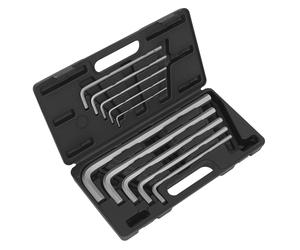 Sealey Jumbo Hex Key Set 10 Piece Extra-Long Metric Set In Tough Carry Case