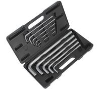 Sealey Jumbo Hex Key Set 10pc Extra-Long Metric 3 - 17mm in Storage Case