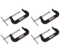 Sealey 4pc Set Junior C-Clamp - 76mm X 35mm