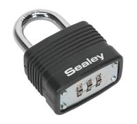 Sealey Laminated Steel Body Combination Padlock Range From 001-999 40mm Pl301C