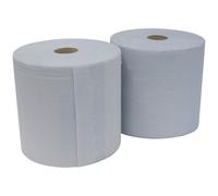 Sealey Large 2 Ply Blue Roll Paper Wipes Pack of 2