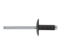 Sealey Large Flange Black Aluminium Rivets 4.8mm 14mm Pack of 200