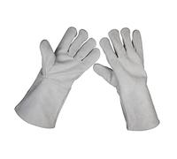 Sealey Leather Welding Gauntlets Lined Heavy-Duty Extra-Large - Pair