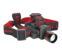 Sealey LED 100 Optical Zoom Head Torch Black / Red