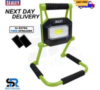 Sealey LED Floodlight Rechargeable Portable Fold Flat 20W COB LED +2x Spreaders [EEK: Not Supplied]