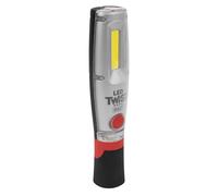 Sealey LED Twist Rechargeable Inspection Light, 16W COB LED & 1W SMD, 2000lm, Rotating Magnetic Base - LED2001, Grey