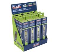 Sealey Led1001Gdb Led Twist Rechargeable Inspection Light, Green - Box Of 12