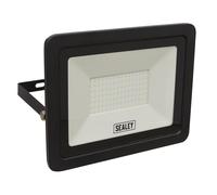 Sealey Extra Slim Floodlight With Wall Bracket 100W SMD LED - LED115