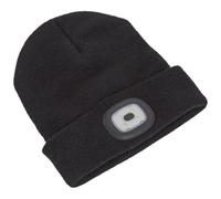 Sealey LED185 4 SMD LED USB Rechargeable Beanie Hat