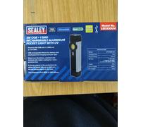 SEALEY LED220UV 3W COB + 1 SMD RECHARGEABLE ALUMINIUM POCKET LIGHT WITH UV