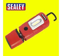 Sealey LED3601 RED Rechargeable 360° Inspection Lamp 2w Cob 1w Led New