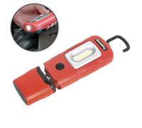 Sealey LED3601R Rechargeable 360° Inspection Lamp 2W COB+1W LED Red Light Torch