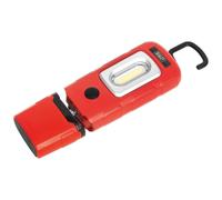 Sealey LED3601R Rechargeable 360° Inspection Light 3W COB & 1W SMD LED Red