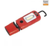 Sealey LED3601R Rechargeable 360° Inspection Light 3W Cob & 1W Smd Led Red Lithium-Polymer