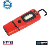 Sealey LED3601R Rechargeable 360° Inspection Light 5W COB & 1W SMD LED - Red
