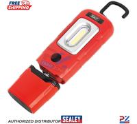 Sealey LED3601R Rechargeable Red 360° Inspection Lamp 3W COB & 1W LED Light PR