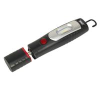Sealey LED3602 Rechargeable 360deg Inspection Lamp 7 SMD + 3W LED Black Li-Ion