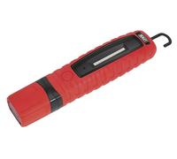 Sealey LED360R 360deg 10 SMD + 3W LED Red Cordless Lithium-ion Rechargeable Inspection Lamp