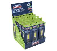 Sealey Led601Gdb Led Twist Rechargeable Inspection Light, Green - Box Of 12