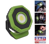 Sealey LED700P Rechargeable Pocket Floodlight With Magnet 360° 7W Cob Led - Green