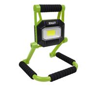 Sealey LEDFL10W Rechargeable Portable Fold Flat Floodlight 10W Cob Led Lithium-Ion