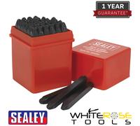 Sealey Letter & Number Punch Set 36pc 2.5mm Stamp Marking Case