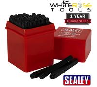 Sealey Letter Number Punch Set 36pc 4mm Marking Crafts Hobby Composite Case