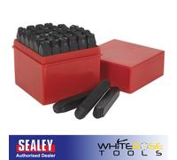 Sealey Letter & Number Punch Set 36pc 8mm Stamp Marking Case Alphabet