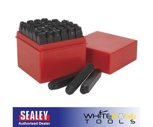 Sealey Letter & Number Punch Set 36pc 8mm Stamp Marking Case Alphabet