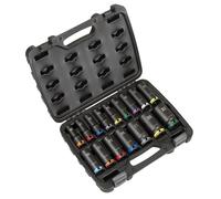 Sealey Lock On Deep Impact Socket Set 1/2"Sq Drive 16pc Metric AK58170M