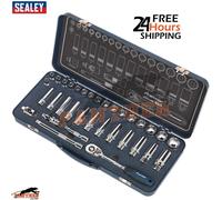 Sealey Lock-On™ Socket Set 3/8"Sq Drive 34pc | Model No. AK27481 - Durable Tool