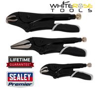 Sealey Locking Pliers Mole Grips Premier Black Quick Release Vice Jaw Wrench 3pc