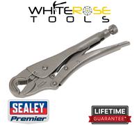 Sealey Locking Pliers Round Jaws Track Rod End Mole Grips 235mm 50mm Jaw