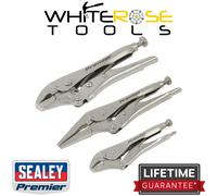 Sealey Locking Pliers Set Premier Hand Tools Grips Clamp 3pc