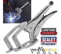 Sealey Locking U-Clamp 200mm 0-60mm Capacity Premier Welding One-Handed Tool
