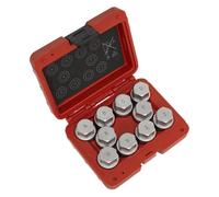 Sealey Locking Wheel Nut Key Set 10 Pieces Fits Land Rover Vehicles Sx222