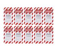 Sealey 10pc Safety Lockout Tagout Tags, 'Do Not Operate' - EV17