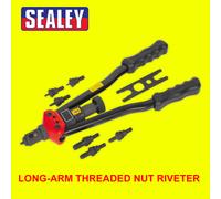 Sealey Long Arm Threaded Nut/Rivnut Riveter/Riveting Insert Kit M3-M12 AK3985