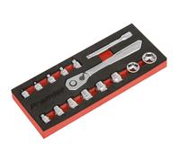 Sealey Low Profile Metric Socket Set 15pc 1/4"D Platinum Series AK5783