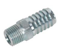 Sealey AC40 Screwed Tailpiece Male 1/4inBspt - 1/2in Hose Pack Of 5