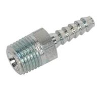 Sealey AC38 Screwed Tailpiece Male 1/4inBspt - 3/16in Hose Pack Of 5