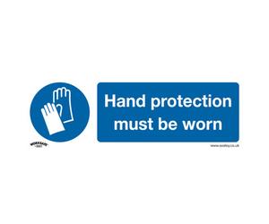 Sealey Mandatory Safe Sign Hand Cover Must Be Worn Self-Adhesive X10 Ss6V10