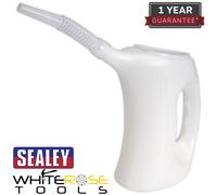 Sealey Measuring Jug with Flexible Spout 2L Oil Fuel Acids Garage Workshop