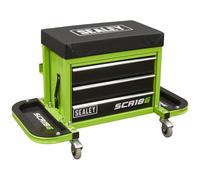 Sealey Mechanics Utility Seat + Toolbox Green SCR18G