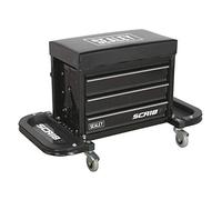 Sealey Mechanic's Utility Seat & Toolbox - Black - SCR18B