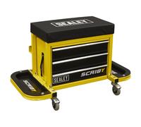 Sealey SCR18Y Mechanic's Utility Seat & Toolbox - Yellow