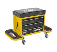 Sealey Mechanic's Utility Seat & Toolbox - Yellow