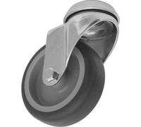 Sealey Medium Duty Thermoplastic Bolt Hole Swivel Castor Wheel 75mm - Trade